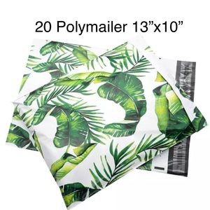 20 Pcs Banana Leafs Poly Mailers 10″x13″
